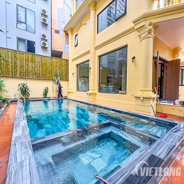 Cho thuê biệt thự bể bơi sân vườn tại Tây Hồ, đầy đủ nội thất hiện đại