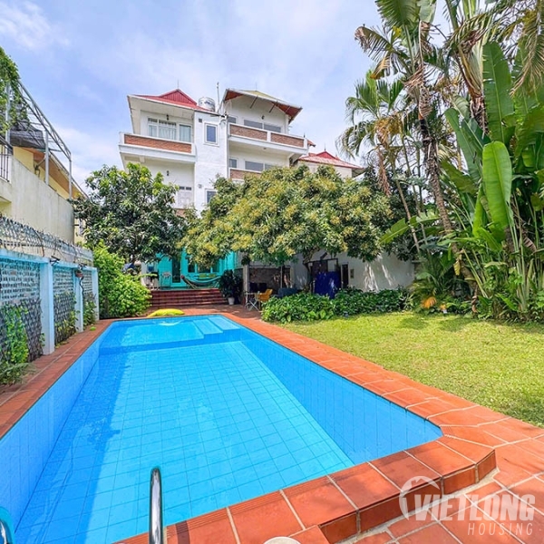 Cho thuê biệt thự sân vườn, bể bơi, view hồ đẳng cấp tại Tây Hồ - Hà Nội