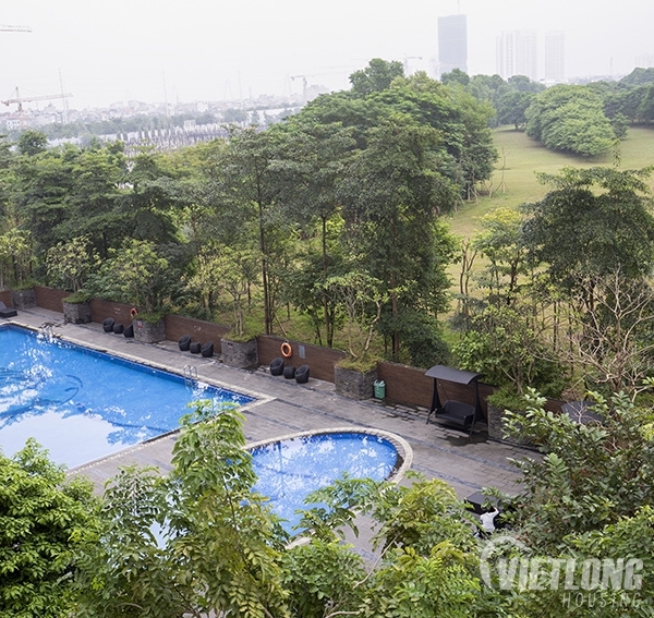 Bán 2 căn hộ liền tường tòa The Link Ciputra view bể bơi